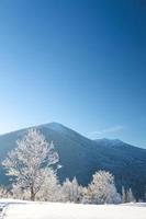 paisagem de montanha no inverno foto