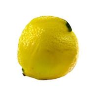 frutas de limão e meio corte de limão isolado no traçado de recorte de fundo branco foto