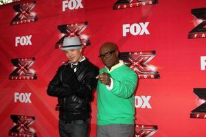 los angeles, 19 de dezembro - chris rene, la reid at the fox s the x factor coletiva de imprensa nos cbs studios em 19 de dezembro de 2011 em los angeles, ca foto