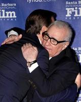 santa barbara, 6 de fevereiro - martin scorsese, leonardo dicpario no santa barbara international film festival homenageia scorsese e dicaprio no arlington theatre em 6 de fevereiro de 2014 em santa barbara, ca foto