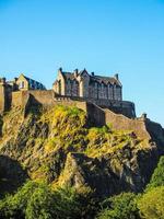 hdr castelo de edimburgo na escócia foto