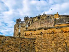 hdr castelo de edimburgo na escócia foto