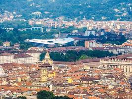 hdr vista aérea de torino foto