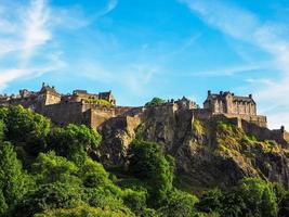 hdr castelo de edimburgo na escócia foto