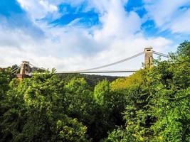 ponte suspensa hdr clifton em bristol foto