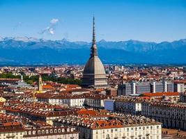 hdr vista aérea de torino foto