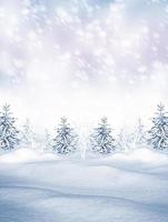 cartão de Natal. paisagem de inverno foto