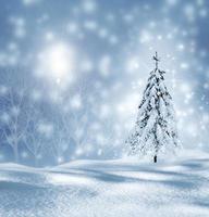 cartão de Natal. paisagem de inverno. foto
