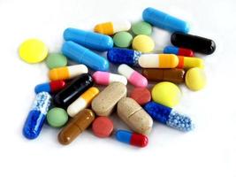 medicamentos multicoloridos