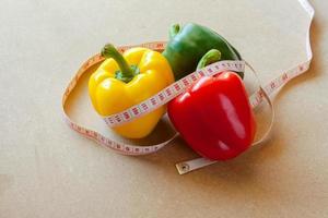 frutas, vegetais, perda de peso e assistência médica. foto