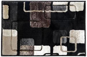 capacho de lã vintage multicolorido cinza preto azulejo bege foto