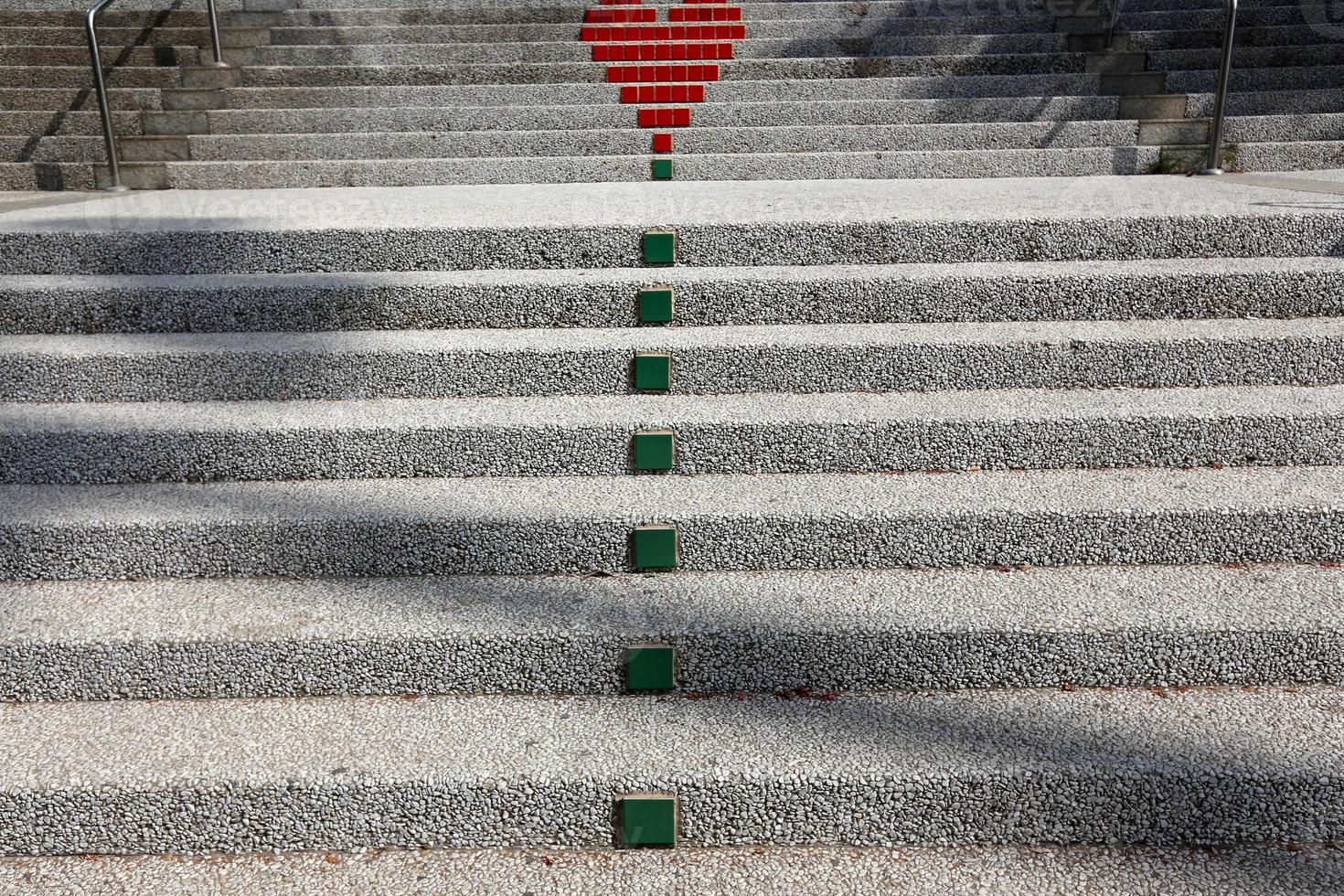 Treppe zum Auf- und Absteigen. foto