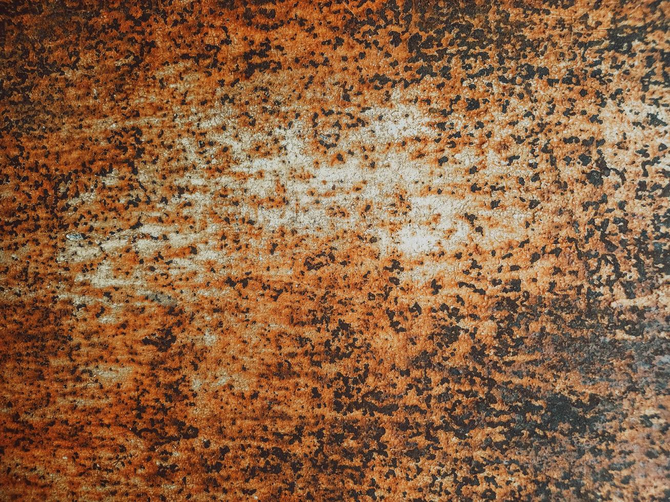 alte Metallrostkorrosion schäbiger Texturhintergrund, dunkel abgenutzte eisenbraune Farbe, Vintage-Grunge-Hintergrund. foto