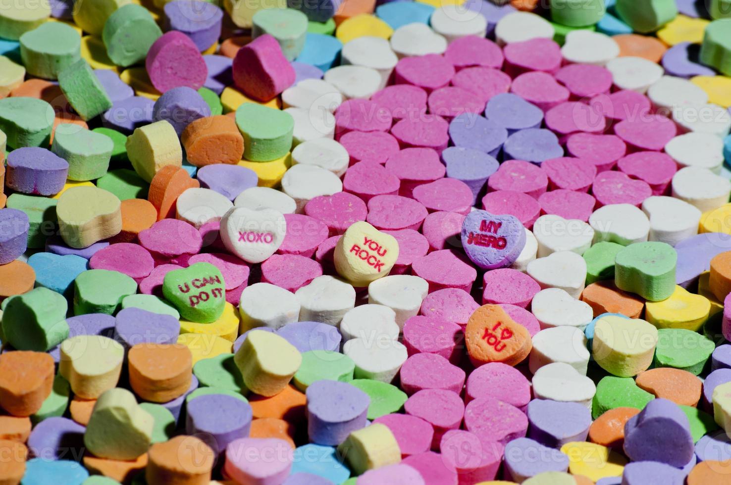 Süßigkeiten in Form eines rosa Brustkrebsbandes foto
