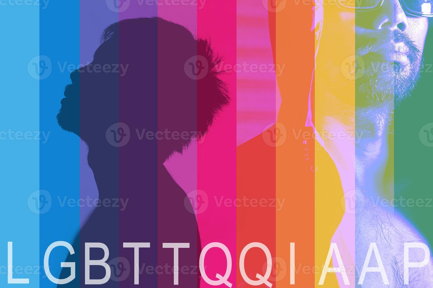 hintergrundfarbe bild geschlechtsvielfalt auch bekannt als lgbtq, es steht für lgbtq foto