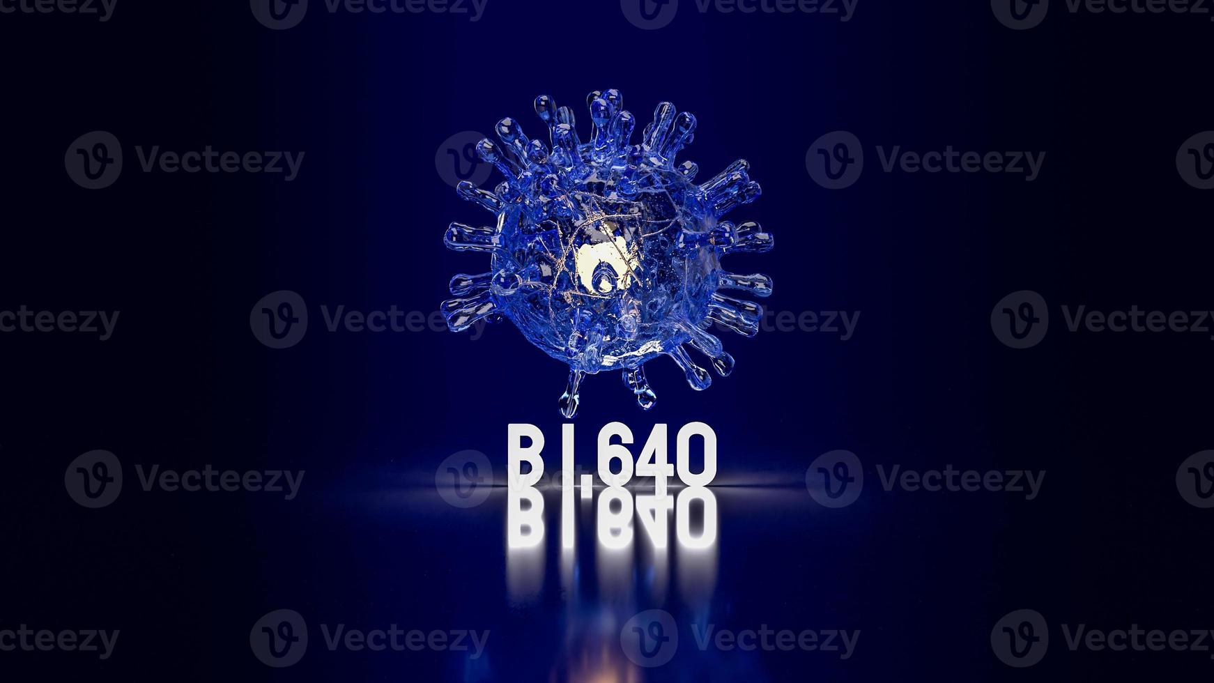 der virus b1.640 für medizinisches oder sci-konzept 3d-rendering foto