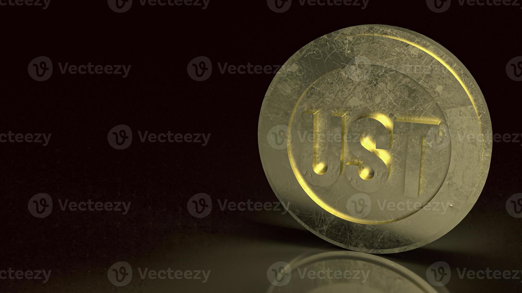 die ust-münze für geschäfts- oder kryptowährungskonzept 3d-rendering foto