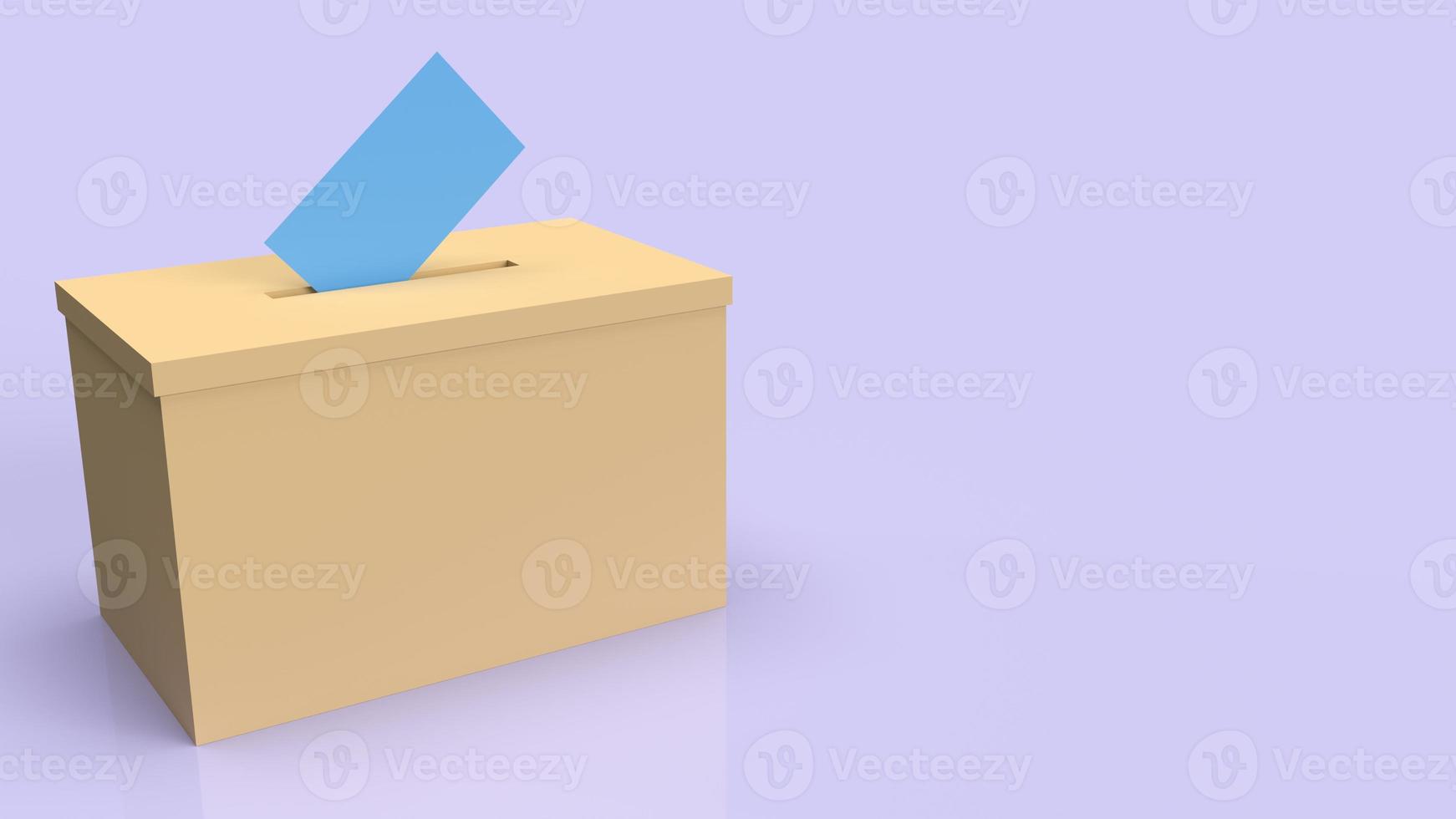 die abstimmungsbox für das wahlkonzept 3d-rendering foto