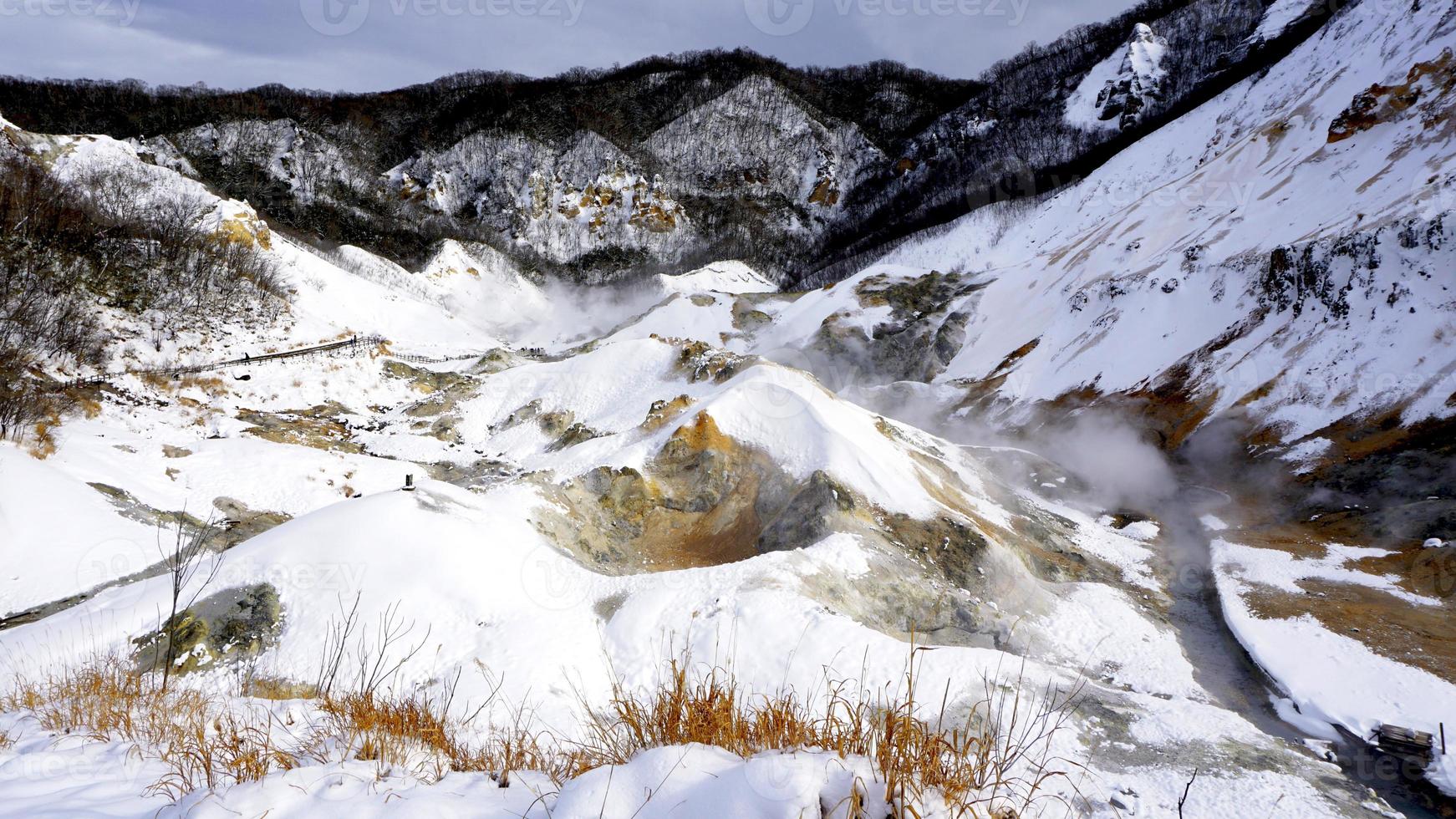 noboribetsu onsen höllental schnee winter foto