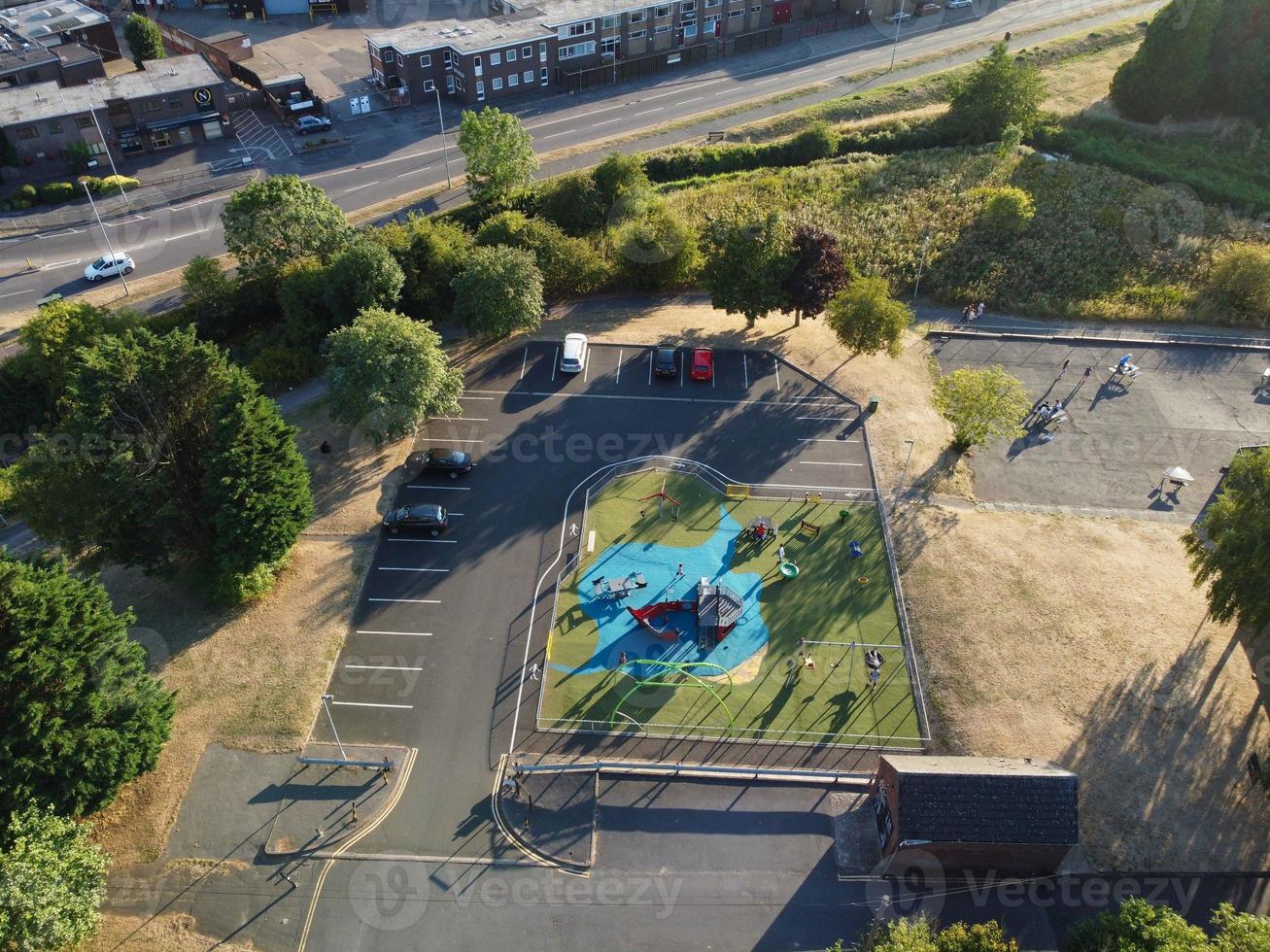 Luftaufnahme des Kinderparks bei leagrave luton england uk foto
