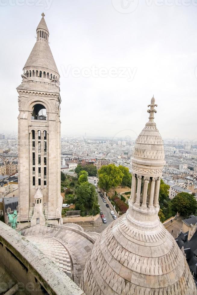 Basilika Sacre Coeur am Montmartre in Paris, Frankreich foto