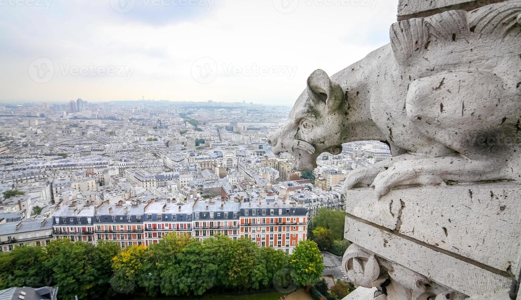 paris-blick von der basilika sacre coeur foto