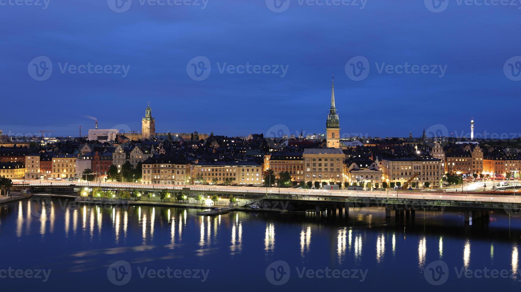 allgemeine ansicht der alten stadt gamla stan in stockholm, schweden foto