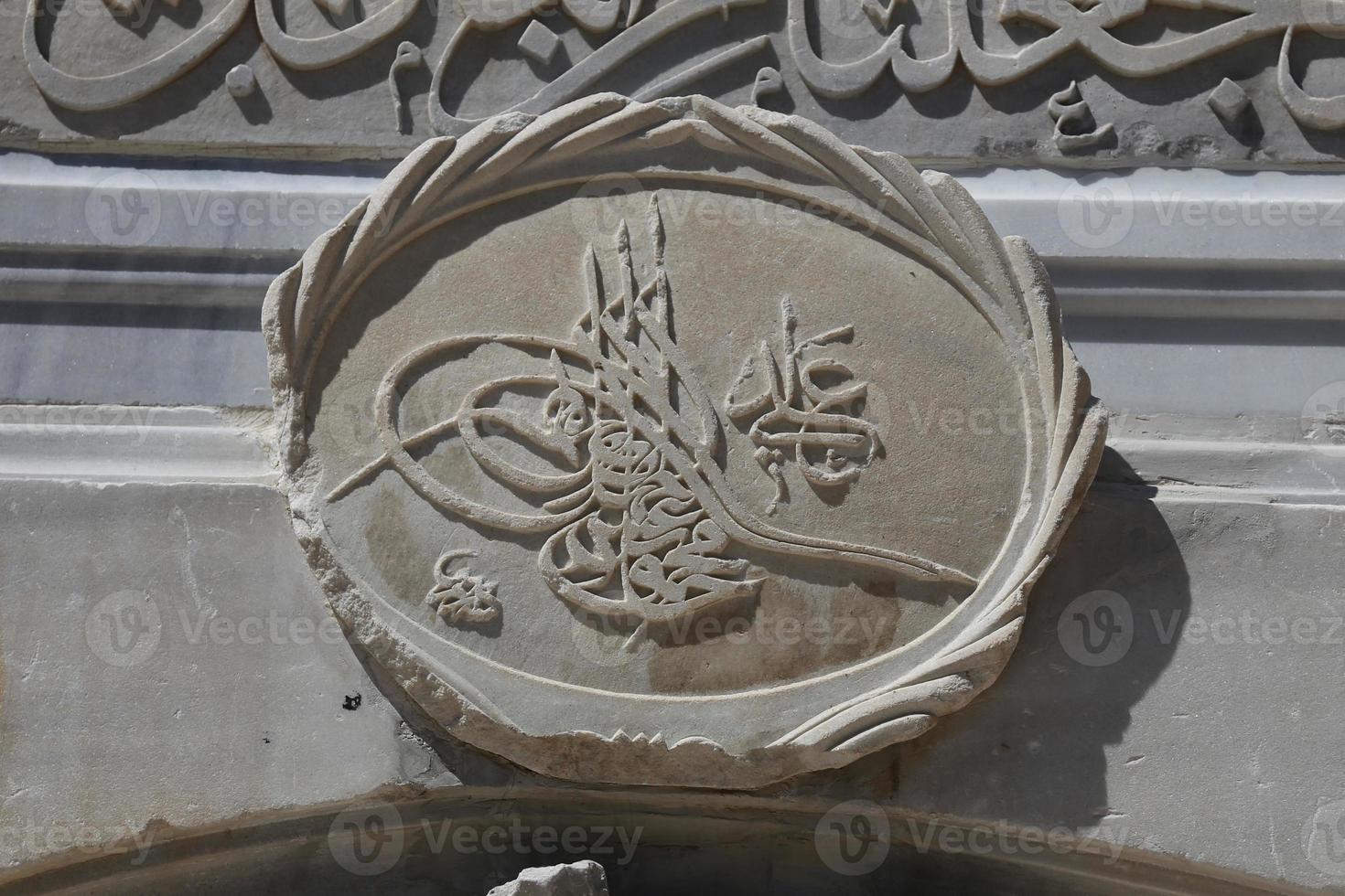 Marmorosmanisches Symbol in der Stadt Istanbul, Türkei foto
