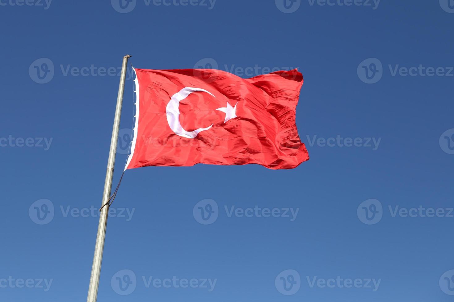 rot-weiße türkische Flagge foto