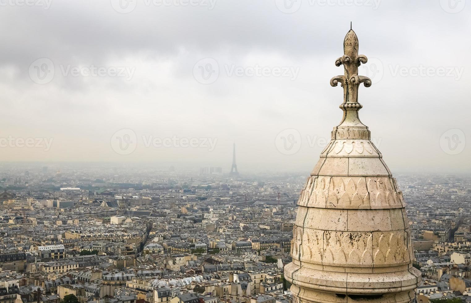 paris-blick von der basilika sacre coeur foto