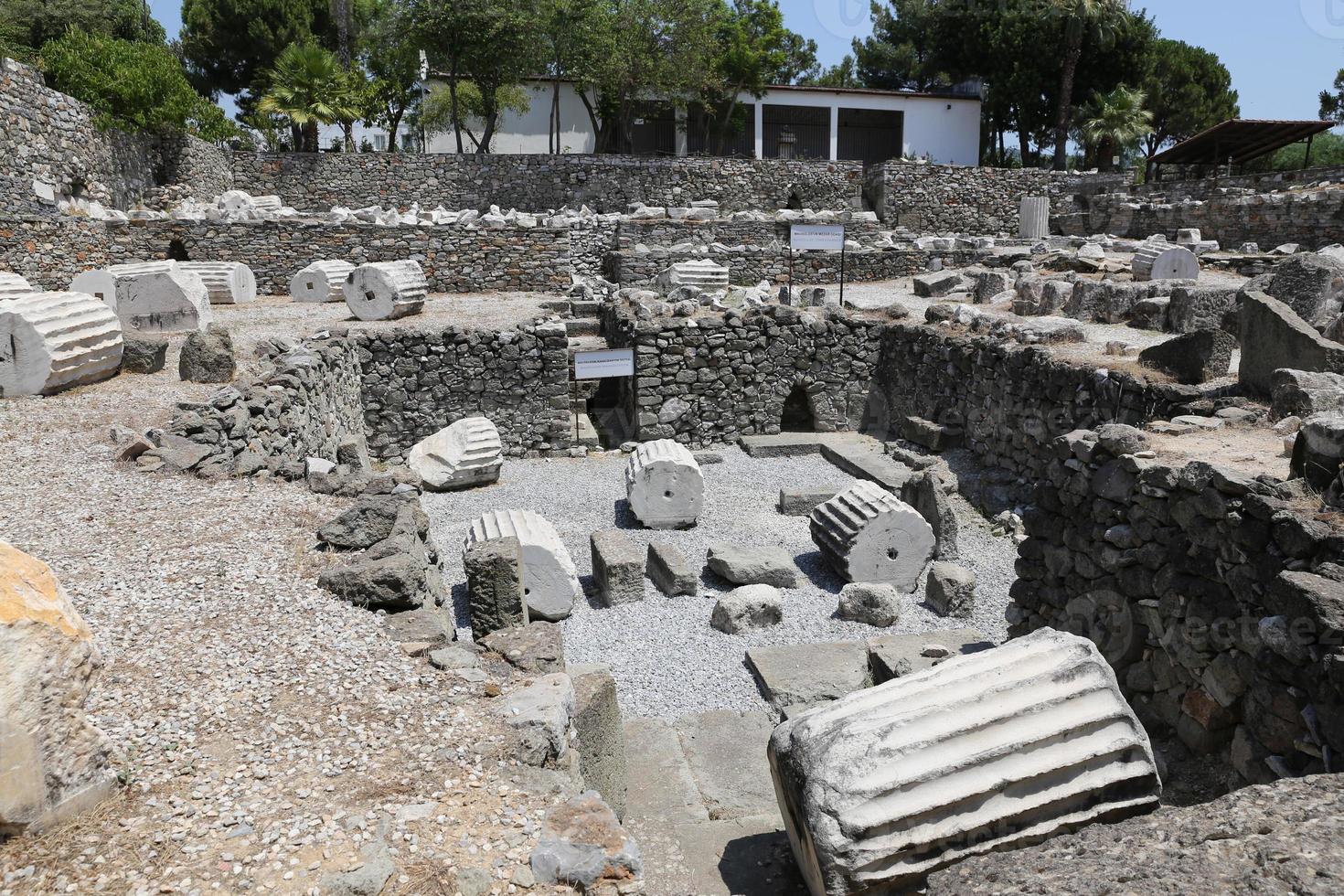 Mausoleum in Halikarnassos in der Stadt Bodrum foto