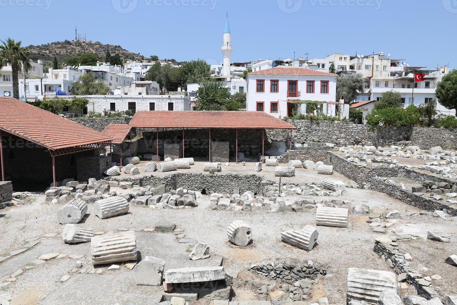 Mausoleum in Halikarnassos in der Stadt Bodrum foto