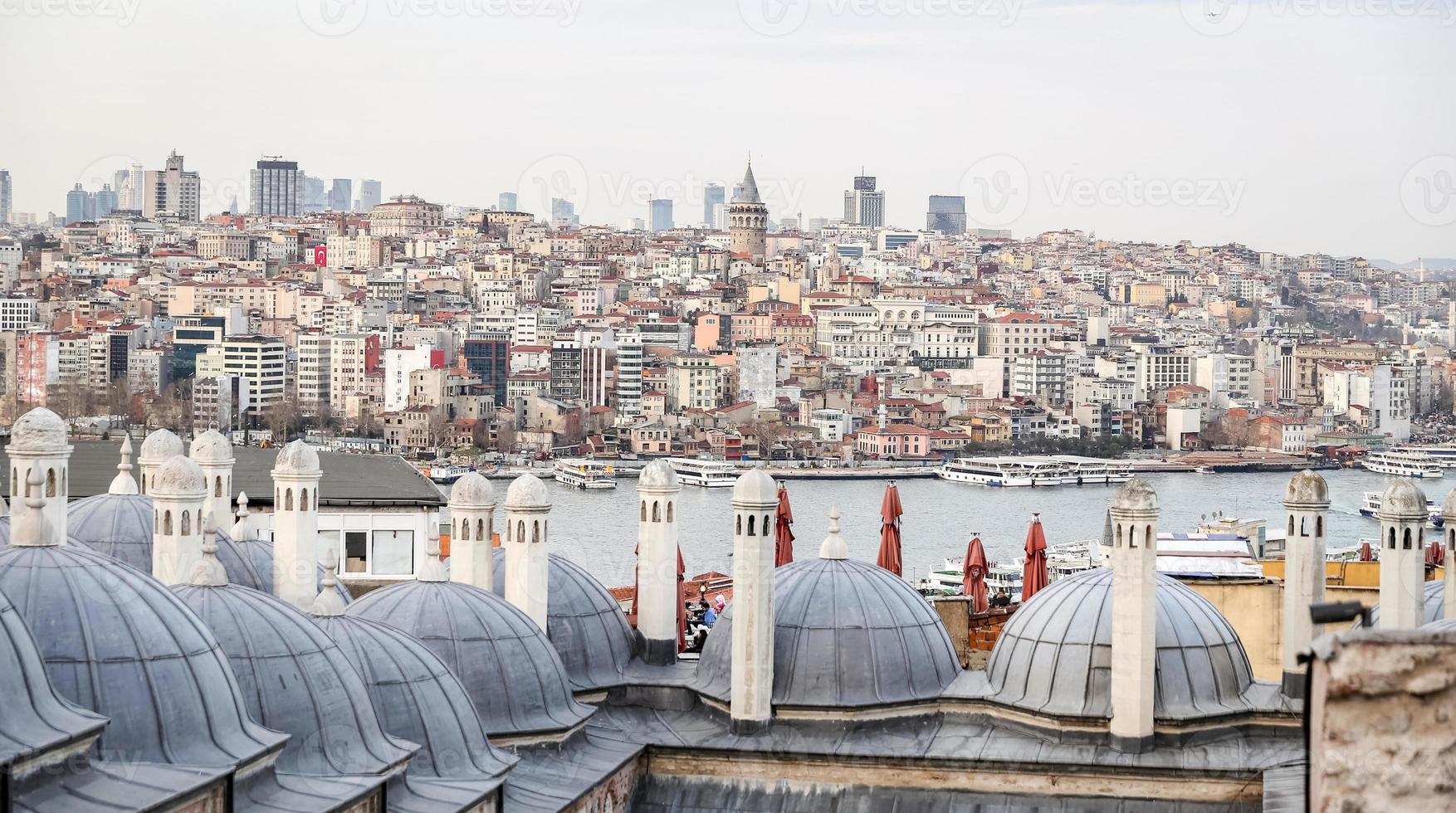 galata und karakoy bezirk in istanbul, türkei foto