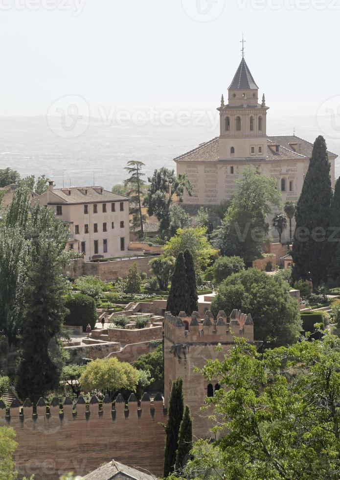 Blick über die Alhambra in Granada, Spanien foto