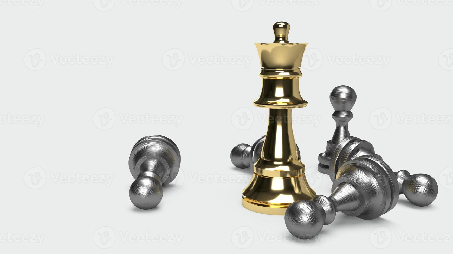 schachspiel 3d-rendering abstrakte idee für geschäftsinhalte. foto
