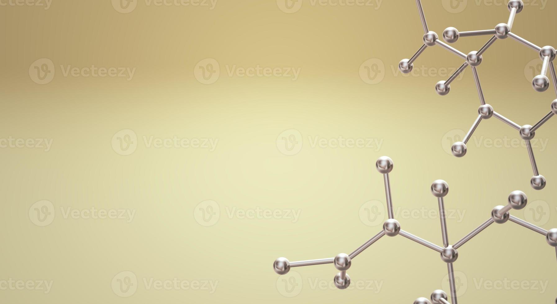 3D-Rendering von Molekülen für wissenschaftliche Inhalte. foto