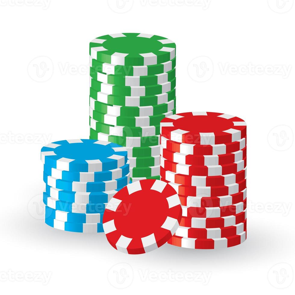 Vektor-Gewinn-Casino-Chips foto