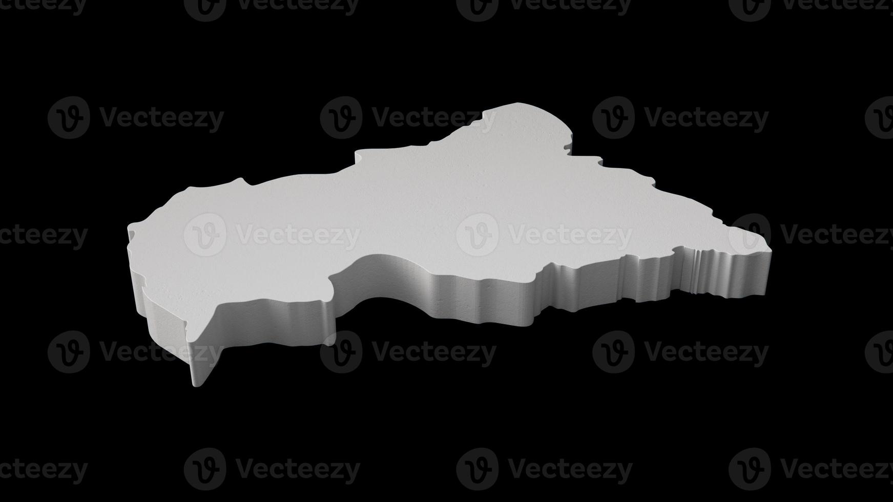 zentralafrikanische 3d-karte geographie kartographie und topologie meerblaue oberfläche 3d illustration foto