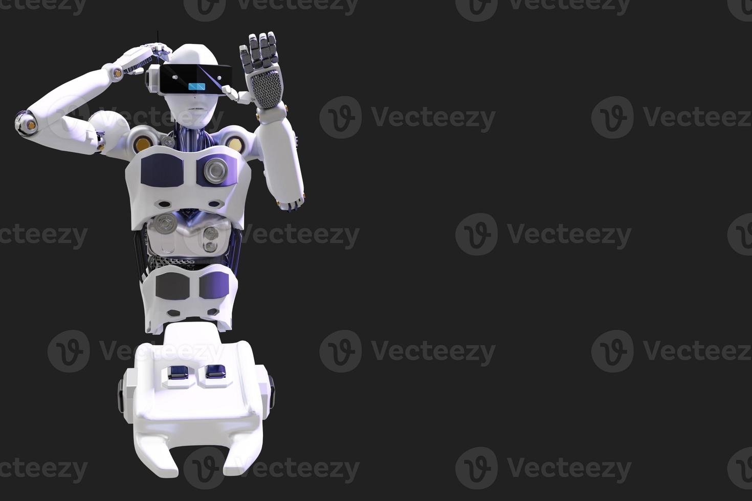 roboter metaverse vr avatar realität spiel virtuelle realität von menschen blockkettentechnologie investition, business lebensstil virtuelle realität vr weltverbindung cyber avatar metaverse menschen 2022 3d render foto