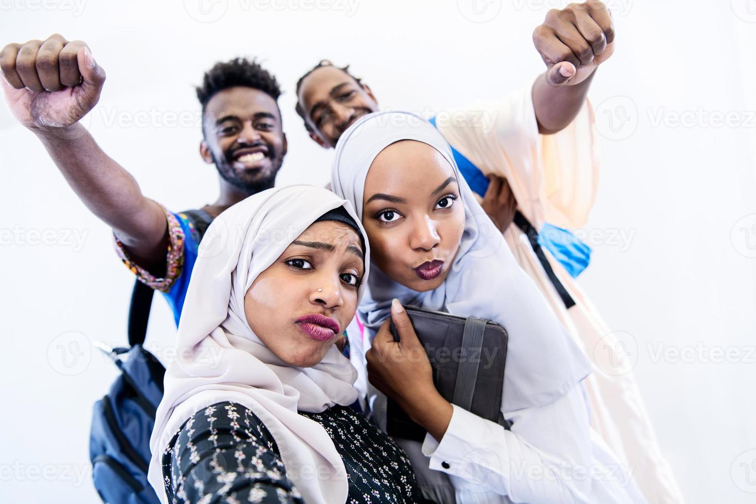 Porträt einer afrikanischen Studentengruppe foto