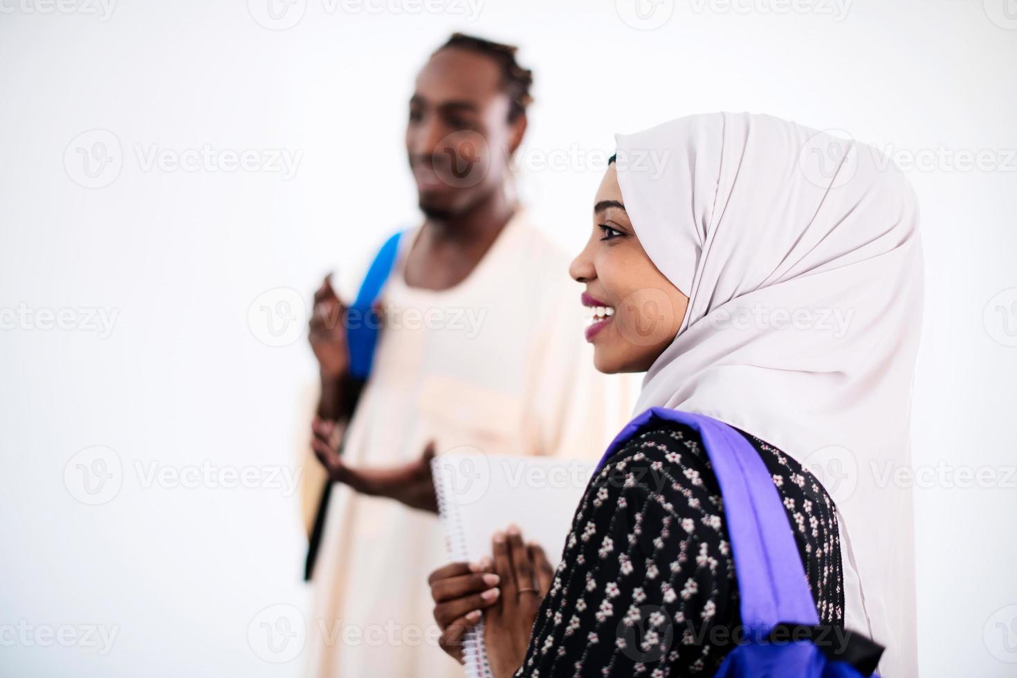 gruppe glücklicher afrikanischer studenten foto