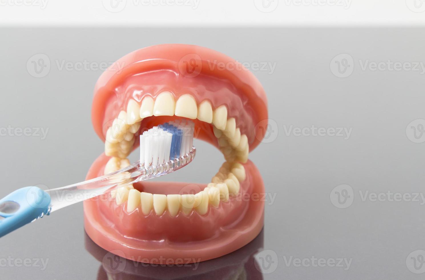 Konzept für Zahnhygiene und Sauberkeit foto