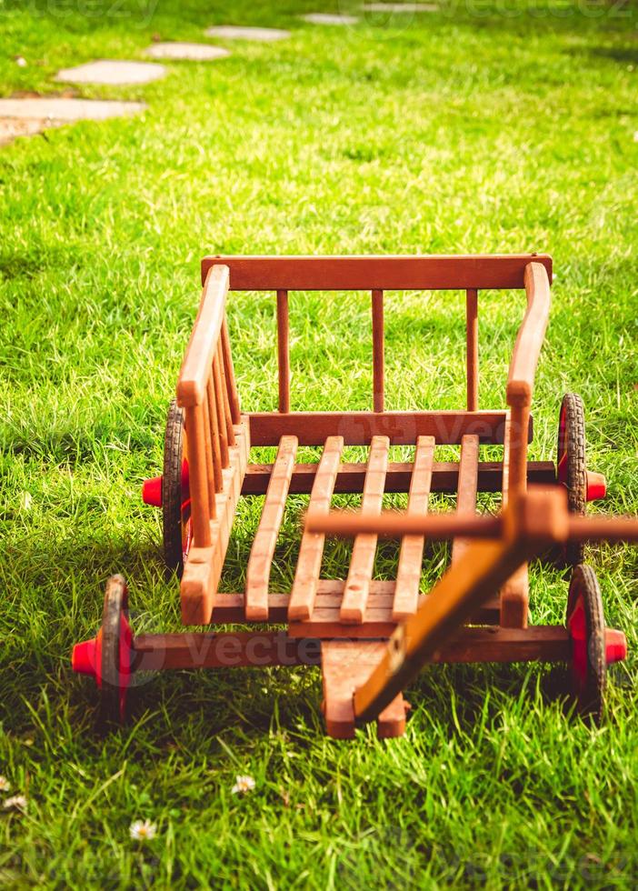 kleiner Bollerwagen in der Natur foto