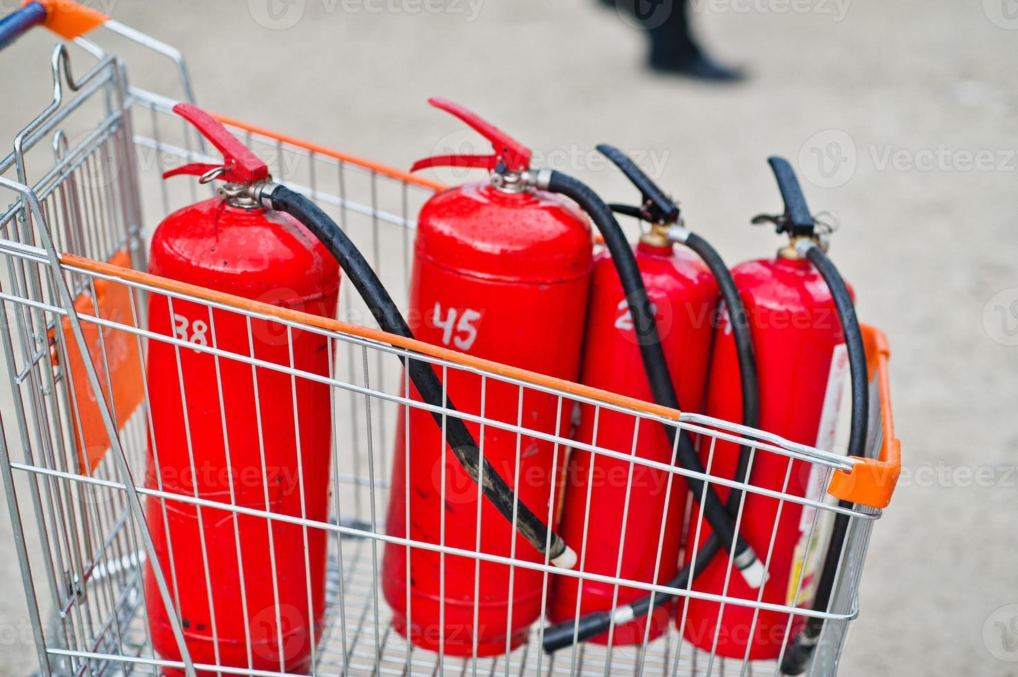 Feuerlöschsystem für leistungsstarke Notfallausrüstung Industrie. foto