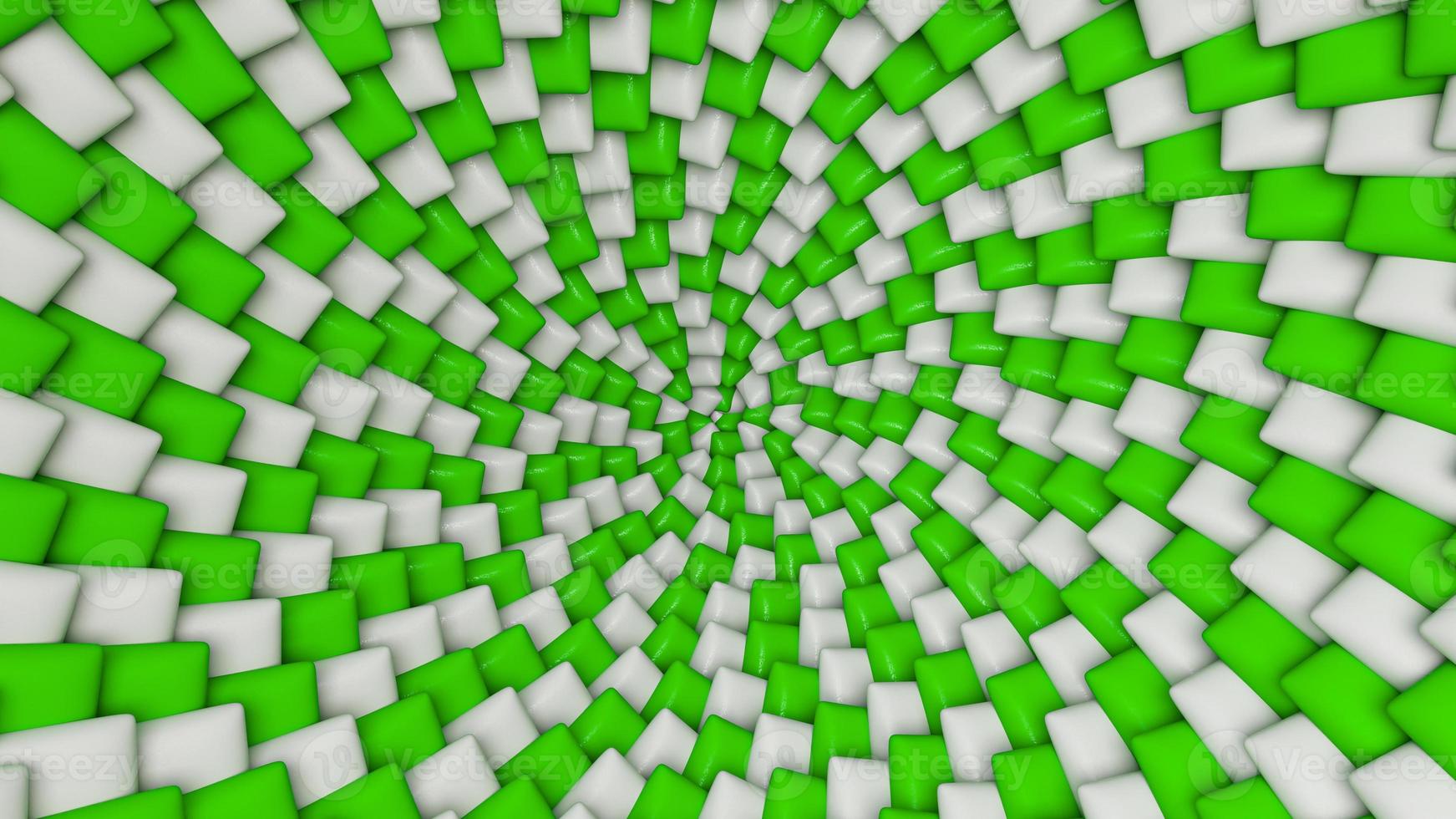Hintergrund der bunten Mini-Kaugummis weiße und grüne Farben 3D-Darstellung foto