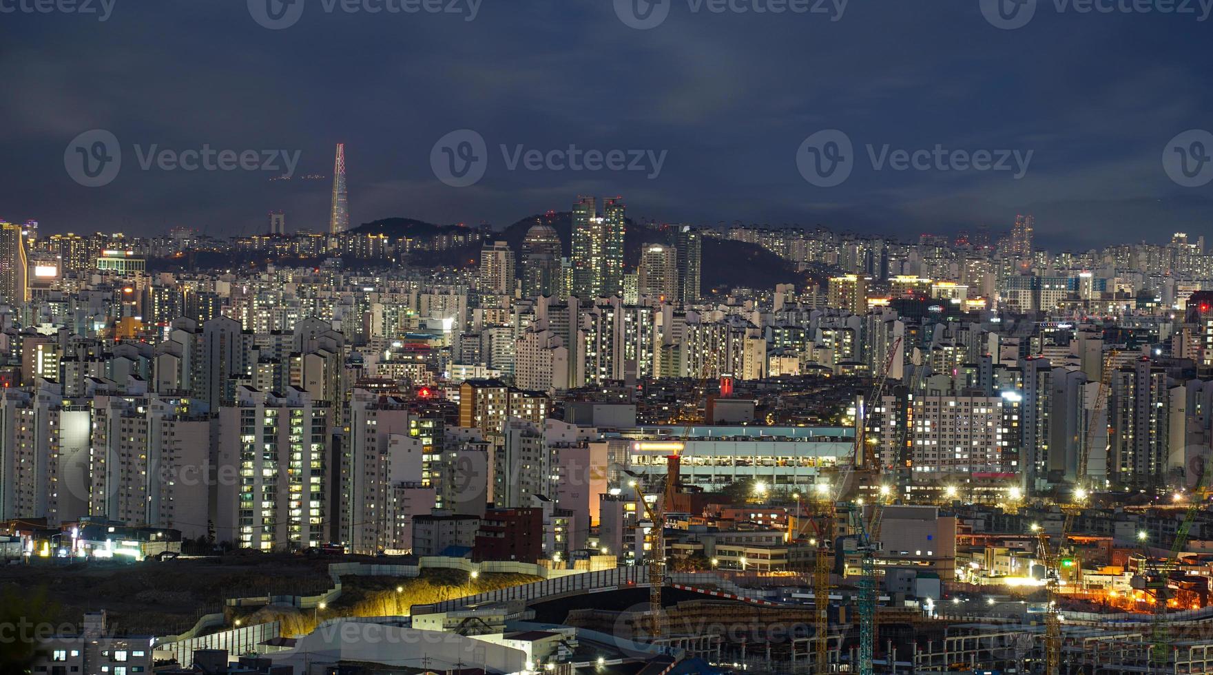 Nachtansicht rund um Guro-gu, Seoul foto