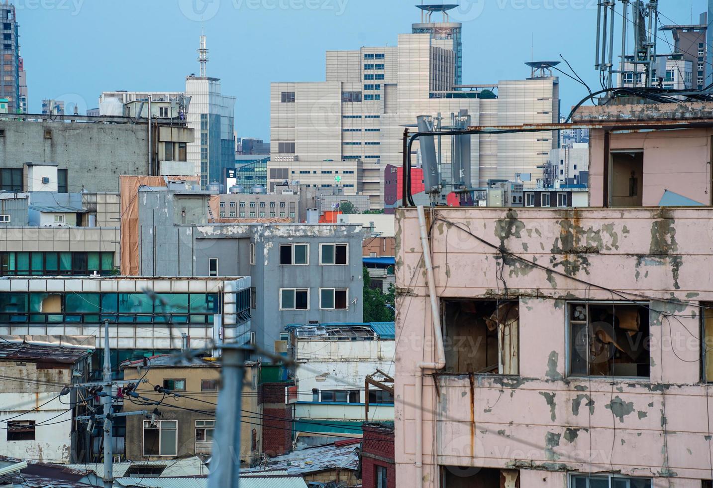 Wohnungslandschaft in Seoul, Korea foto