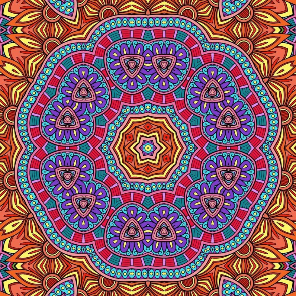 buntes Mandala Blumenmuster Boho symmetrisch 626 foto