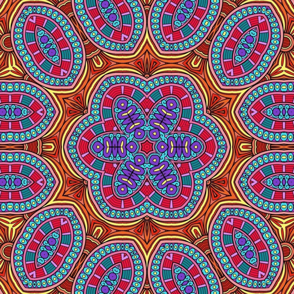 buntes Mandala-Blumenmuster Boho symmetrisch 606 foto