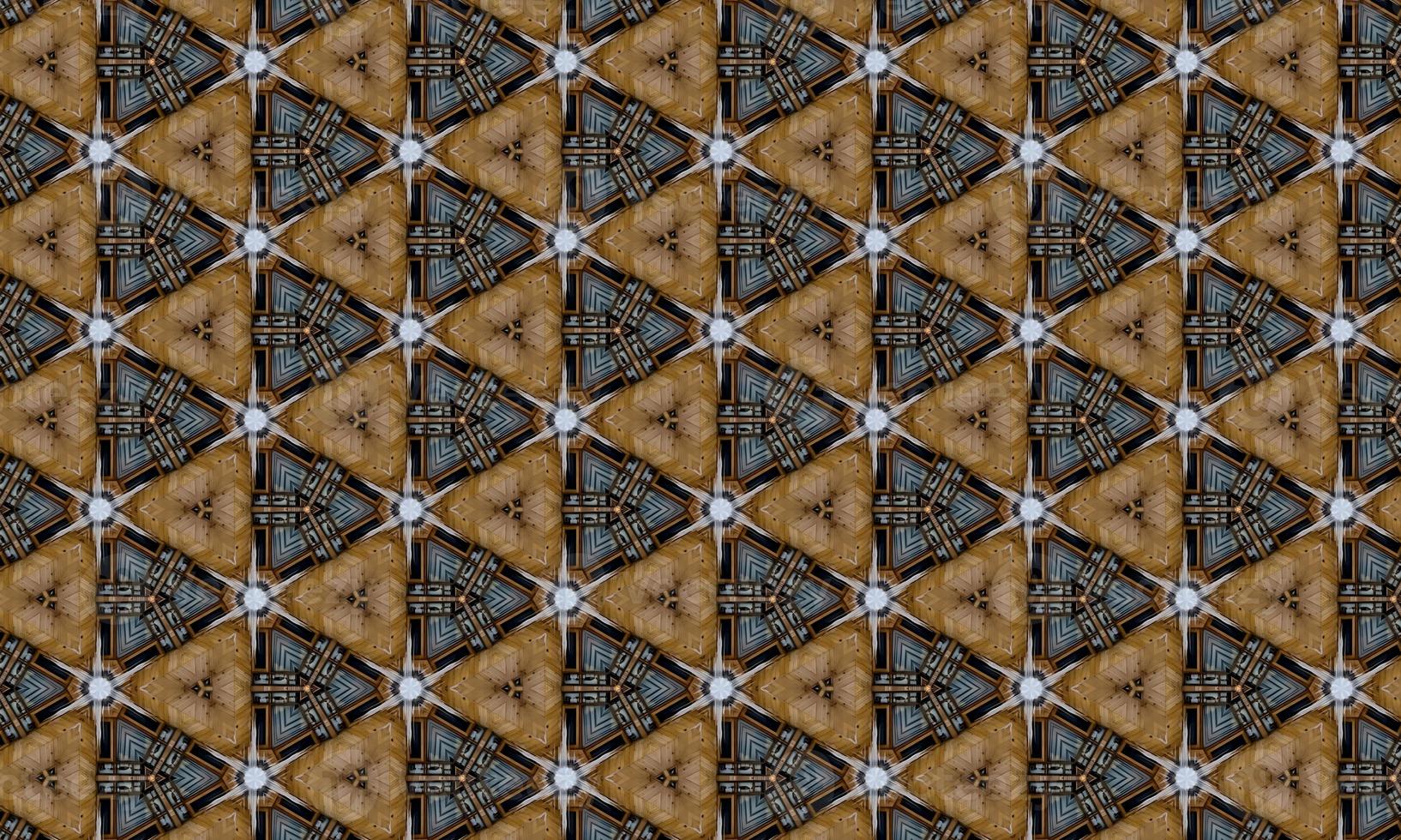 mehrfarbiges Mosaikmuster-Kaleidoskop. Hintergrund, Textur. hochwertige Abbildung foto